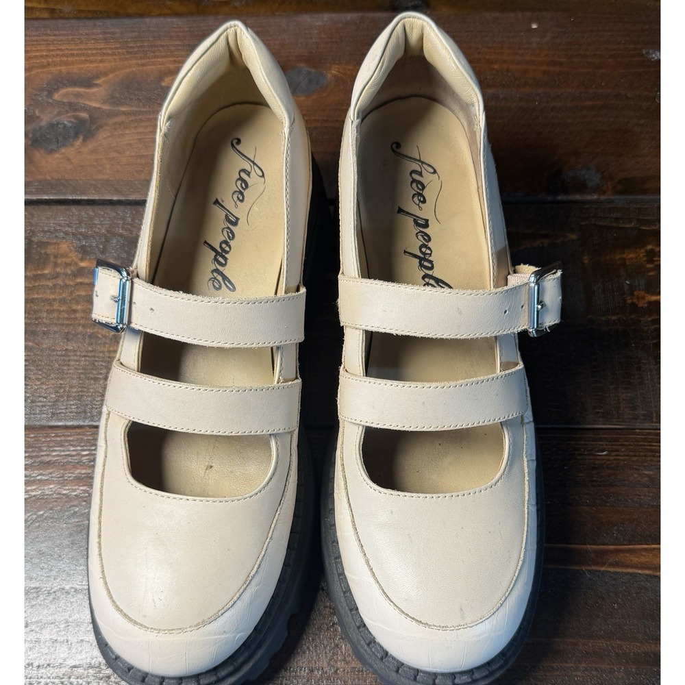 Free People Stella Mary Jane Off White Platform Pump  Women's US 9 EUR 40 NWOT - Picture 4 of 15